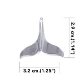 Whale Tail Sterling Silver Pendant WP004 - DiveSilver Jewelry